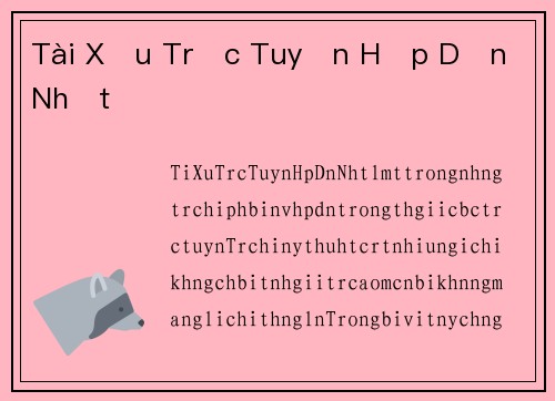 Tài Xỉu Trực Tuyến Hấp Dẫn Nhất