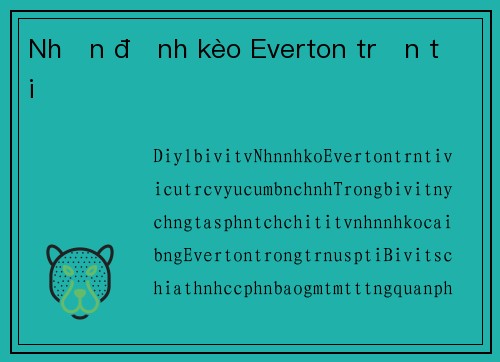 Nhận định kèo Everton trận tới
