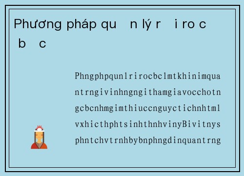 Phương pháp quản lý rủi ro cờ bạc