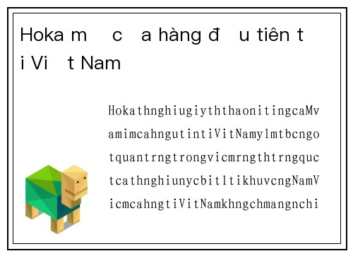 Hoka mở cửa hàng đầu tiên tại Việt Nam